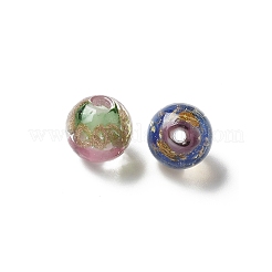 Handmade Gold Foil Glass Beads&nbsp;LAMP-P068-06
