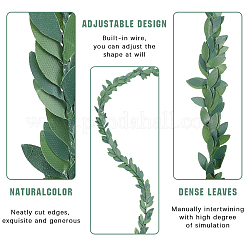 1Pc Plastic & Iron Wire Simulation Green Plant&nbsp;AJEW-SP0003-88