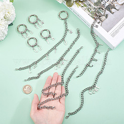 10Pcs 10 Styles 201 Stainless Steel Cuban Link Shoes Chain&nbsp;HJEW-GO00119