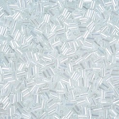 Transparent Colours Luster Glass Bugle Beads&nbsp;SEED-N005-001-A13
