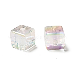 UV Plating Rainbow Iridescent Transparent Acrylic Beads&nbsp;OACR-A014-05