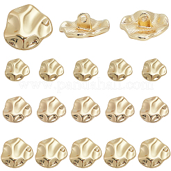 30Pcs 3 Styles 1-Hole Alloy Shank Buttons&nbsp;BUTT-CY0001-27G
