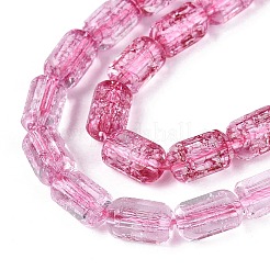 Crackle Transparent Glass Beads Strands&nbsp;GLAA-N068-05A-08