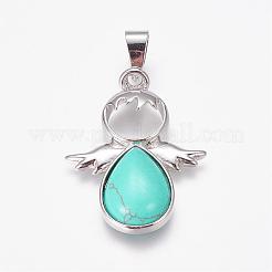 Natural & Synthetic Mixed Stone Pendants&nbsp;G-G651-A