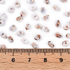 Two Tone Baking Paint Glass Seed Beads&nbsp;SEED-C003-01L