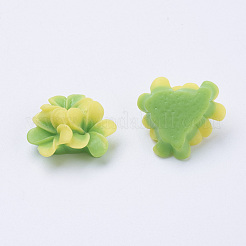 Mixed Flatback Resin Flower Cabochons&nbsp;X-CRES-S240-M