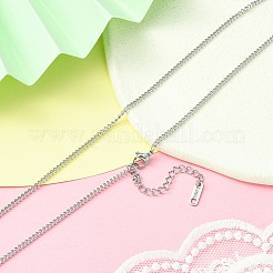 304 Stainless Steel Curb Chain Necklace for Men Women&nbsp;NJEW-YW0001-12