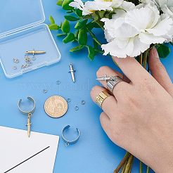 DIY Dagger Charm Cuff Ring Making Kit&nbsp;DIY-UN0003-66