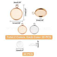 DIY Flat Round Pendant Making Kits&nbsp;DIY-DC0001-05