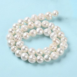 Natural Cultured Freshwater Pearl Beads Strands&nbsp;PEAR-E018-02