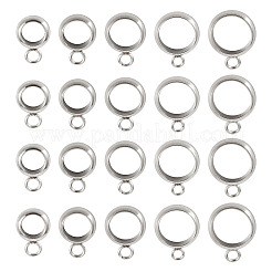 20Pcs 5 Styles 201 Stainless Steel Tube Bails&nbsp;STAS-TADJ0001-04P