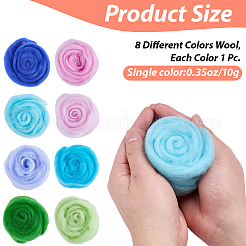 8Pcs 8 Colors DIY Wool Roving&nbsp;DIY-CP0013-78A