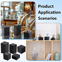 5Pcs 5 Styles Acrylic Display Pedestals for Jewelry&nbsp;ODIS-BC0001-20A