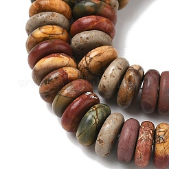 Natural Picasso Stone/Polychrome Jasper Beads Strands&nbsp;G-B155-B02-4x10mm