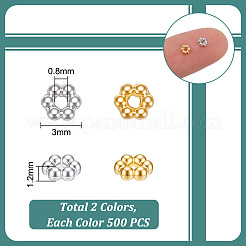 1000Pcs 2 Colors Alloy Spacer Beads&nbsp;FIND-UN0010-59