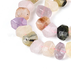 Natural Amethyst & Prehnite & Yellow Quartz & Lemon Quartz & Rose Quartz Beads Strands&nbsp;G-N347-18A-05