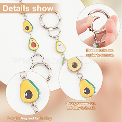 Avocado Alloy Enamel Link Purse Strap Extenders&nbsp;AJEW-AB00070-02