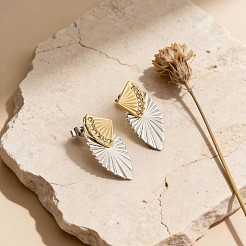 304 Stainless Steel Rhinestone Stud Earrings for Women&nbsp;WG5D728-01