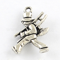 Tibetan Style Alloy Pendants&nbsp;TIBEP-Q054-08AS-RS
