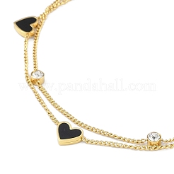 Ion Plating(IP) 304 Stainless Steel Double Layered Bracelets for Women&nbsp;BJEW-K254-18G-01