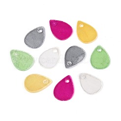 Spray Painted Natural Capiz Shell Teardrop Charms&nbsp;SHEL-K006-67
