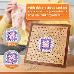 Square Wood Crochet Blocking Board&nbsp;DIY-BC0013-59B
