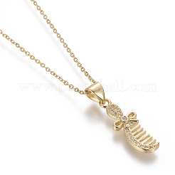 Brass Pendant Necklaces&nbsp;NJEW-I230-17
