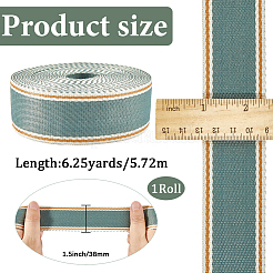  6.25 Yards Polycotton Striped Twill Ribbons&nbsp;SRIB-CY0001-09B