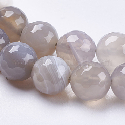 Natural Striped Agate/Banded Agate Beads Strands&nbsp;G-P364-06-8mm