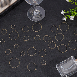 30Pcs 5 Sizes 316 Surgical Stainless Steel Wine Glass Charms Rings&nbsp;STAS-LP0001-03