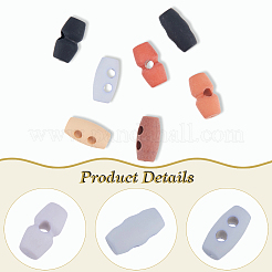 64Pcs 16 Colors 1-Hole Plastic Buttons&nbsp;DIY-GF0011-43