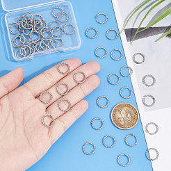 60Pcs 304 Stainless Steel Open Jump Rings&nbsp;STAS-UN0052-45