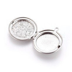 Tarnish Resistant 304 Stainless Steel Locket Pendants&nbsp;STAS-P237-04P