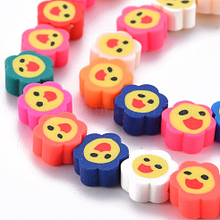 Handmade Polymer Clay Beads Strands&nbsp;X-CLAY-N008-013
