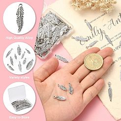 100Pcs 10 Styles Tibetan Style Alloy Pendants&nbsp;TIBEP-CJ0001-64