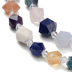 Natural Rose Quartz & Amethyst & Lapis Lazuli & Amazonite & Apatite & Sunstone & Moonstone Beads Strands&nbsp;G-L642-D03-01