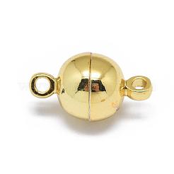 Rack Plating Brass Magnetic Clasps with Loops&nbsp;KK-F801-02B-G