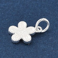 925 Sterling Silver Flower Charms with Jump Rings&nbsp;STER-R013-07S