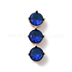 316 Surgical Stainless Steel Micro Pave Cubic Zirconia Slide Charms&nbsp;STAS-I195-01G