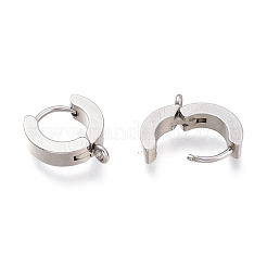 Tarnish Resistant 304 Stainless Steel Huggie Hoop Earrings Findings&nbsp;STAS-I167-01C-P