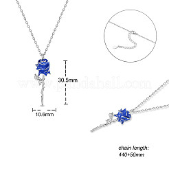 Rose Rhodium Plated 925 Sterling Silver Pendant Necklaces&nbsp;JN994B