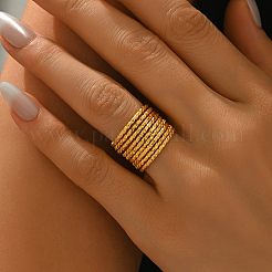 Multi-layer Line Circle Metal Finger Rings for Women&nbsp;MZ7157