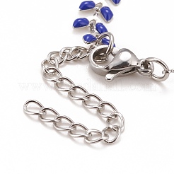 Enamel Wheat Link Chains Bracelet&nbsp;BJEW-P271-02P-06