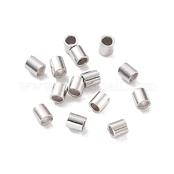 Anti-Tarnish Rhodium Plated 925 Sterling Silver Spacer Tube Beads&nbsp;STER-Z006-01D-P
