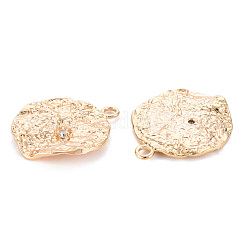 Brass Micro Pave Clear Cubic Zirconia Pendants&nbsp;KK-S356-550-NF