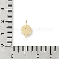 Brass Pave Cat Eye Cabochon With Round Shape Stud Earring Findings&nbsp;KK-E791-20G