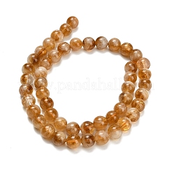 Heated Natural Citrine Beads Strands&nbsp;G-L642-B17-8mm