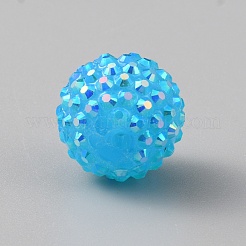 AB Color Plated Acrylic Rhinestone Beads&nbsp;LS-KY-WH0001-039A