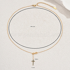 Stylish 201 Stainless Steel Infinity Cross Pendant Necklaces for Women's Daily Wear and Parties&nbsp;YZ7954