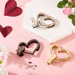 3 Bags 3 Colors Zinc Alloy Bag Twist Lock Accessories&nbsp;AJEW-TA0002-12
